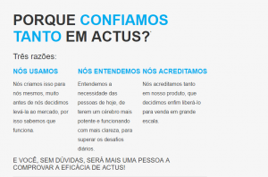 Benefícios do Actus Expertise