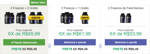 Preço do Fator Genius